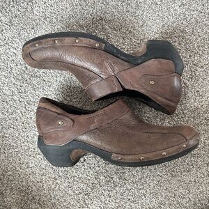 Merrell Brown Leather Slip-On Loafers